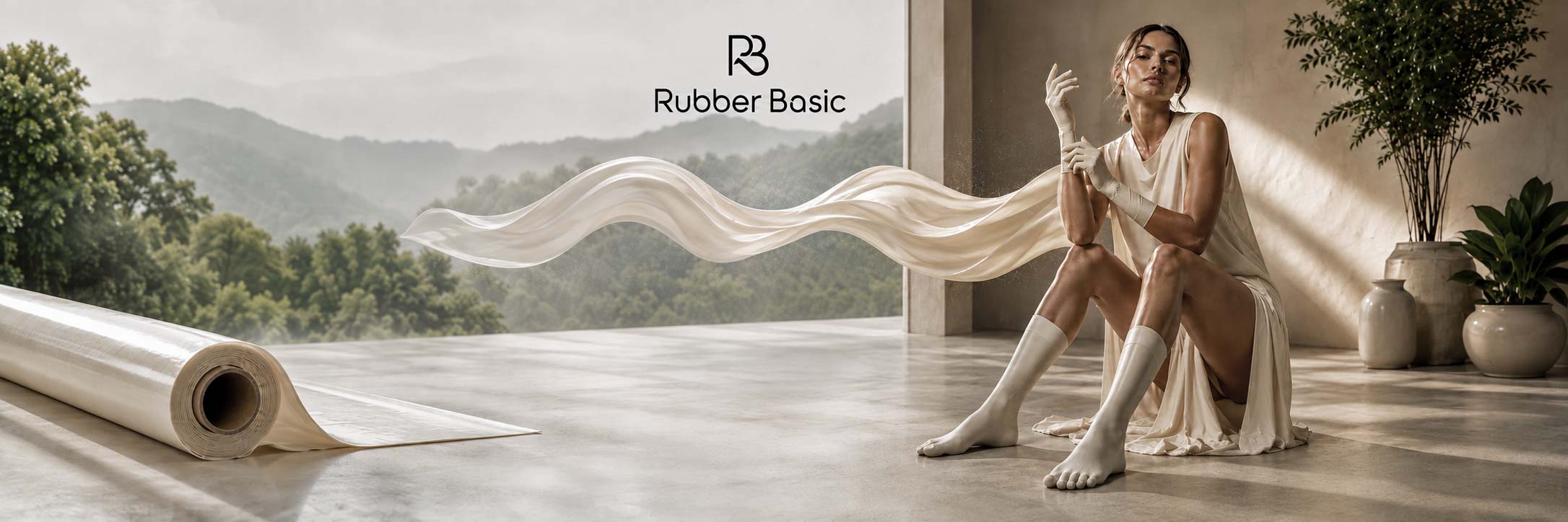 RubberBasic Latex Zehensocken, Handschuhe und Meterware auf der Rolle